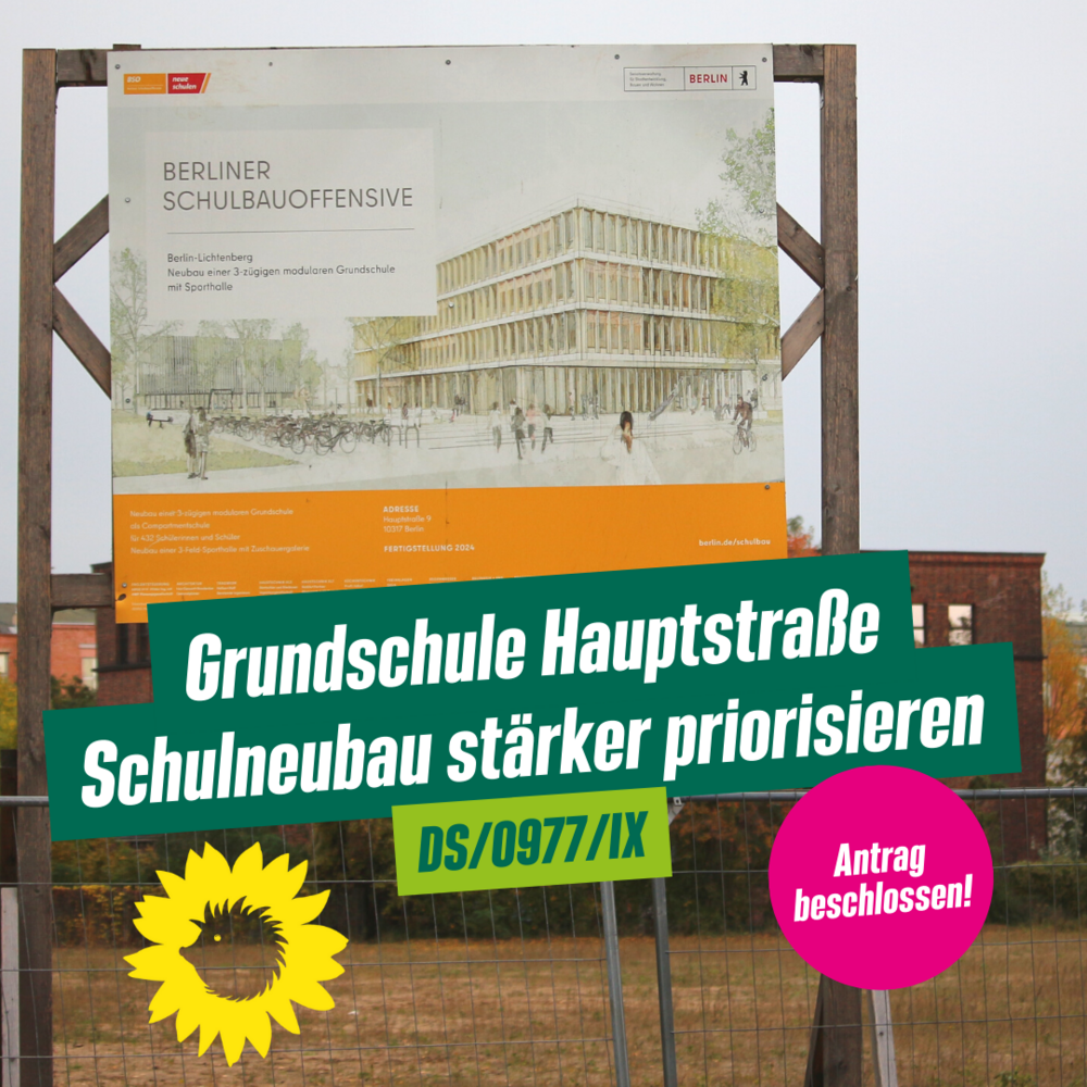 Baustellenschild von Grundschule Hauptschule