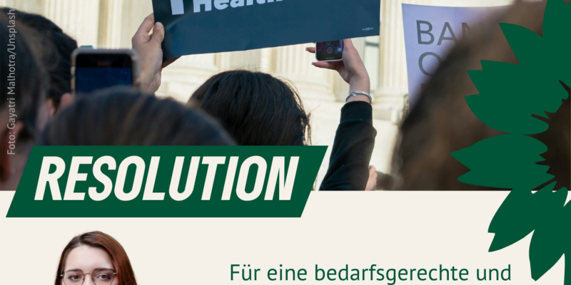 Symbolbild Eine Demonstration, auf einem Demoschild steht "Abortion is Health Care"